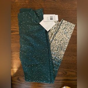 Beyond yoga sparkle tights in emerald green